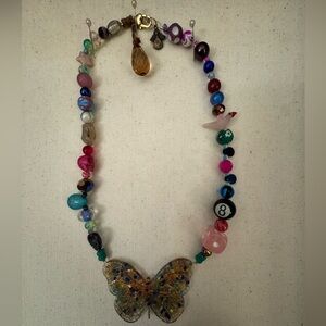 Colorful Butterfly Pendant Necklace